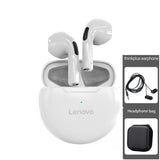 Lenovo LivePods HT38 TWS Bluetooth fone de ouvido Mini fones de ouvido sem fio com microfone para iPhone Xiaomi Sport à prova d'água 9D Stere fone de ouvido