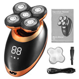 IPX7 impermeável barbeador elétrico navalha para homens barba aparador de cabelo recarregável careca cabeça máquina de barbear LCD display kit de tosa